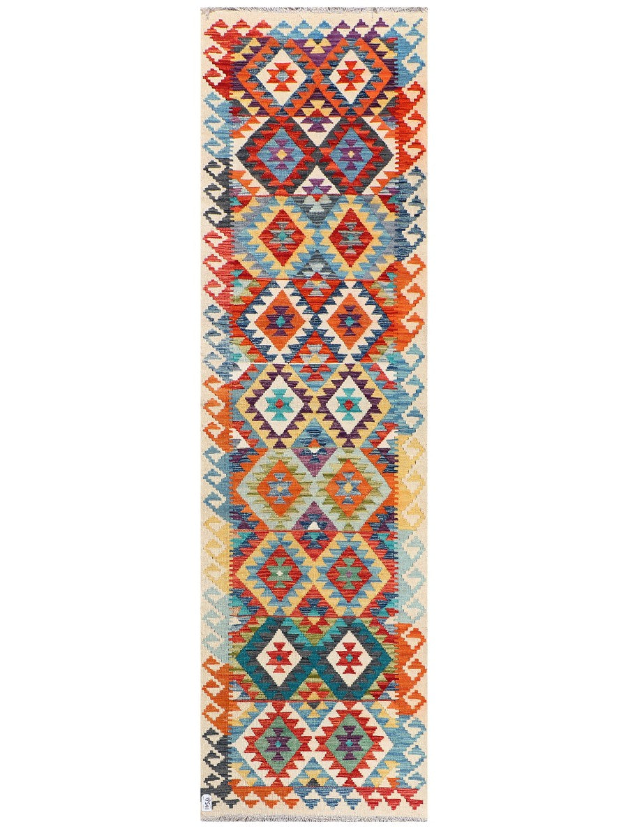 Maimana Afghanistan Kilim Runner - 288 x 82 cm