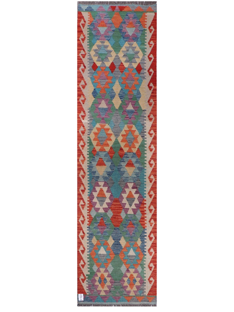 Maimana Afghanistan Kilim Runner - 298 x 78 cm