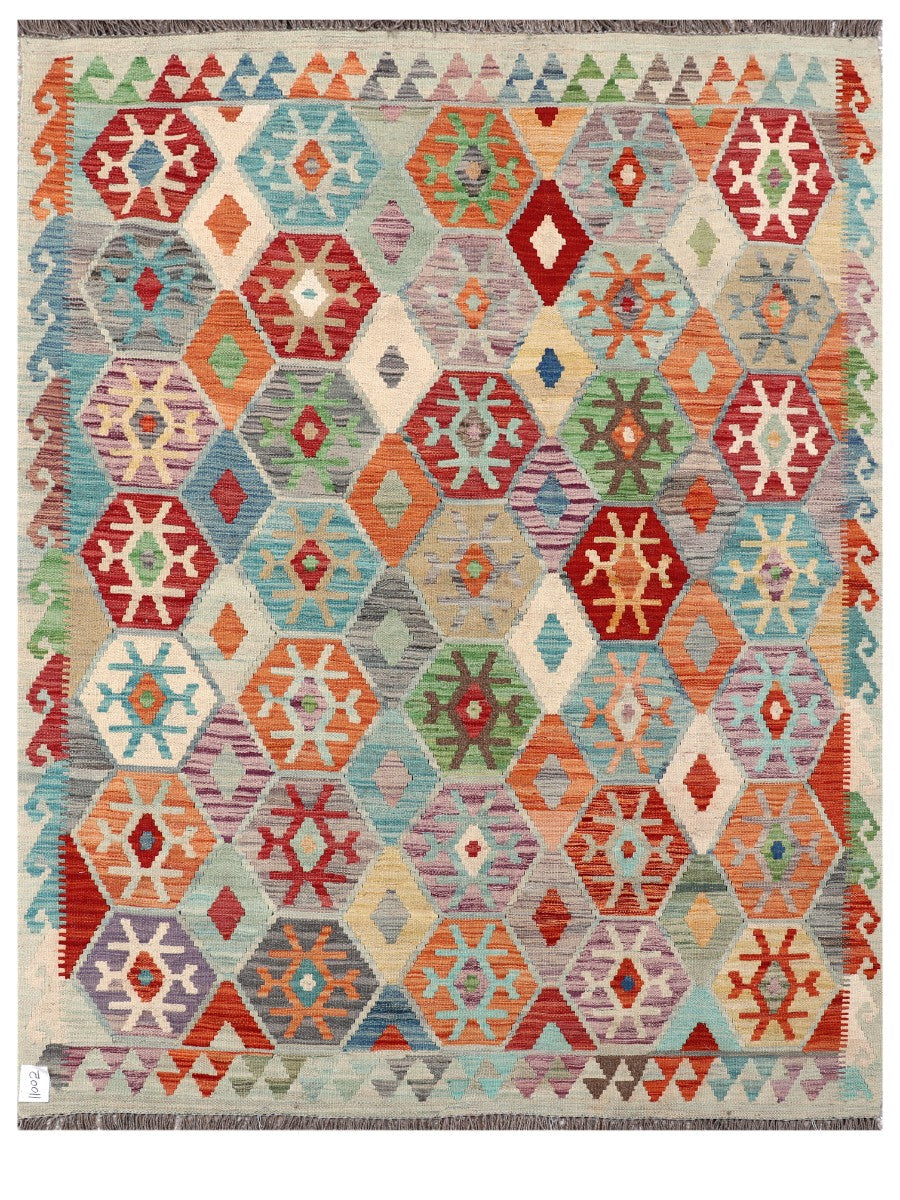 Maimana Afghanistan Kilim Rug - 208 x162 cm
