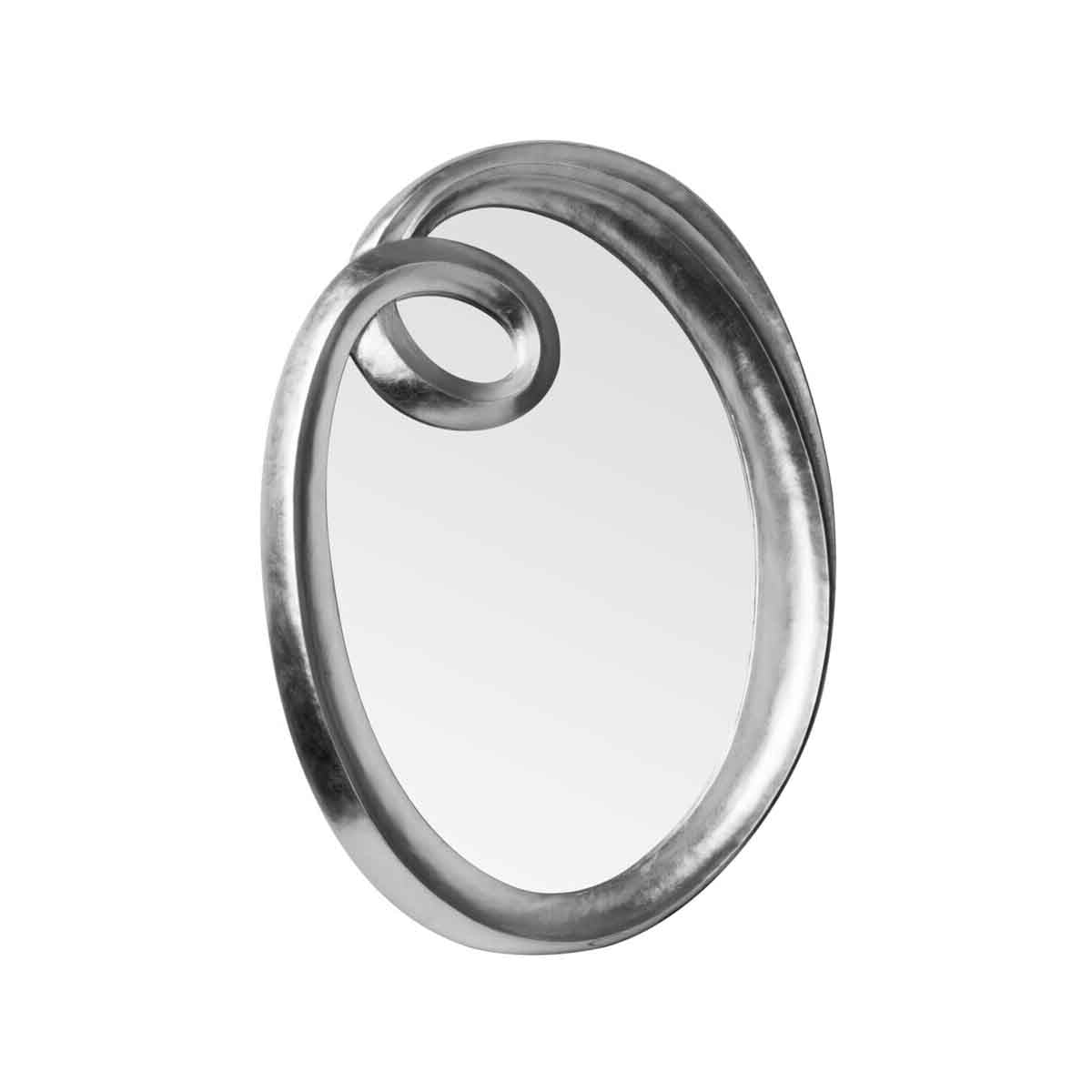 Zenya Swirl Design Silver Wall Mirror