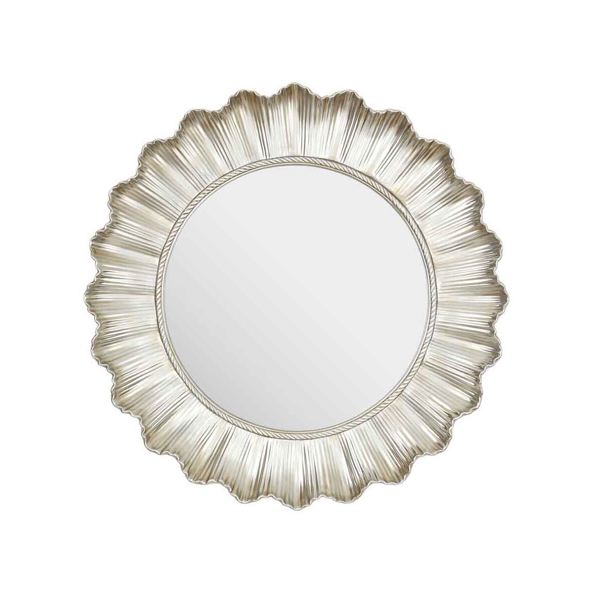 Adelere Champagne Finish Scallop Wall Mirror