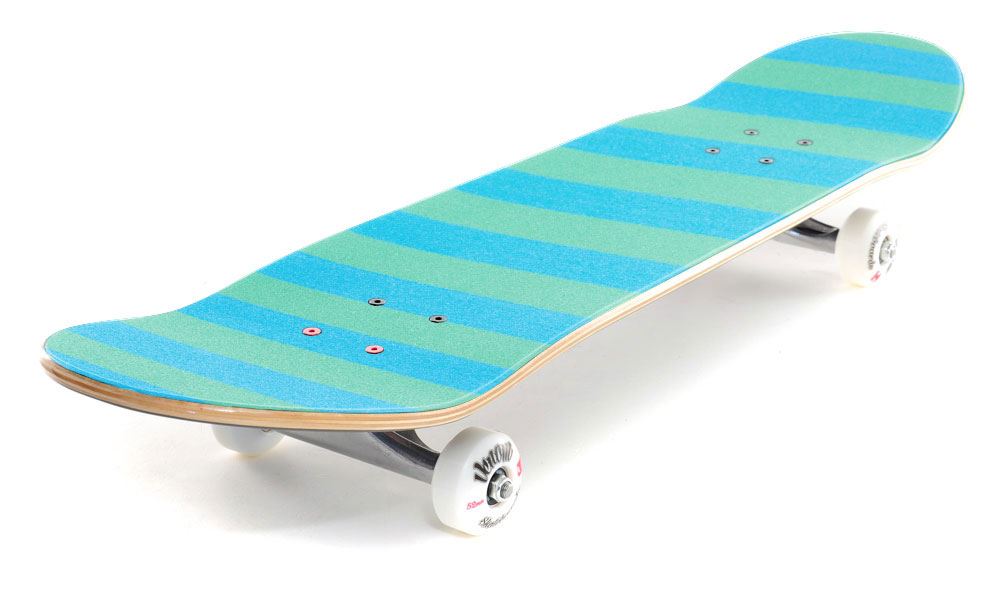 Venom Professional Grade Skateboard Griptape 9" x 33" - Stripes - Neon Green/Blue