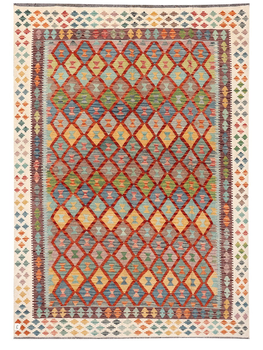 Maimana Afghanistan Kilim Rug - 293 x206 cm