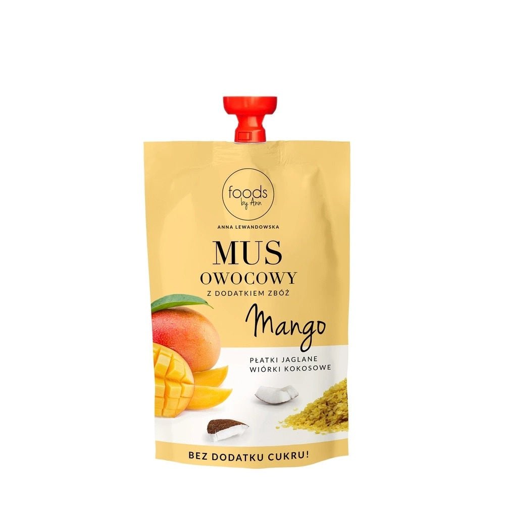 12x Fruit puree with cereals Mango & Millet flakes & Coconut flakes 100g