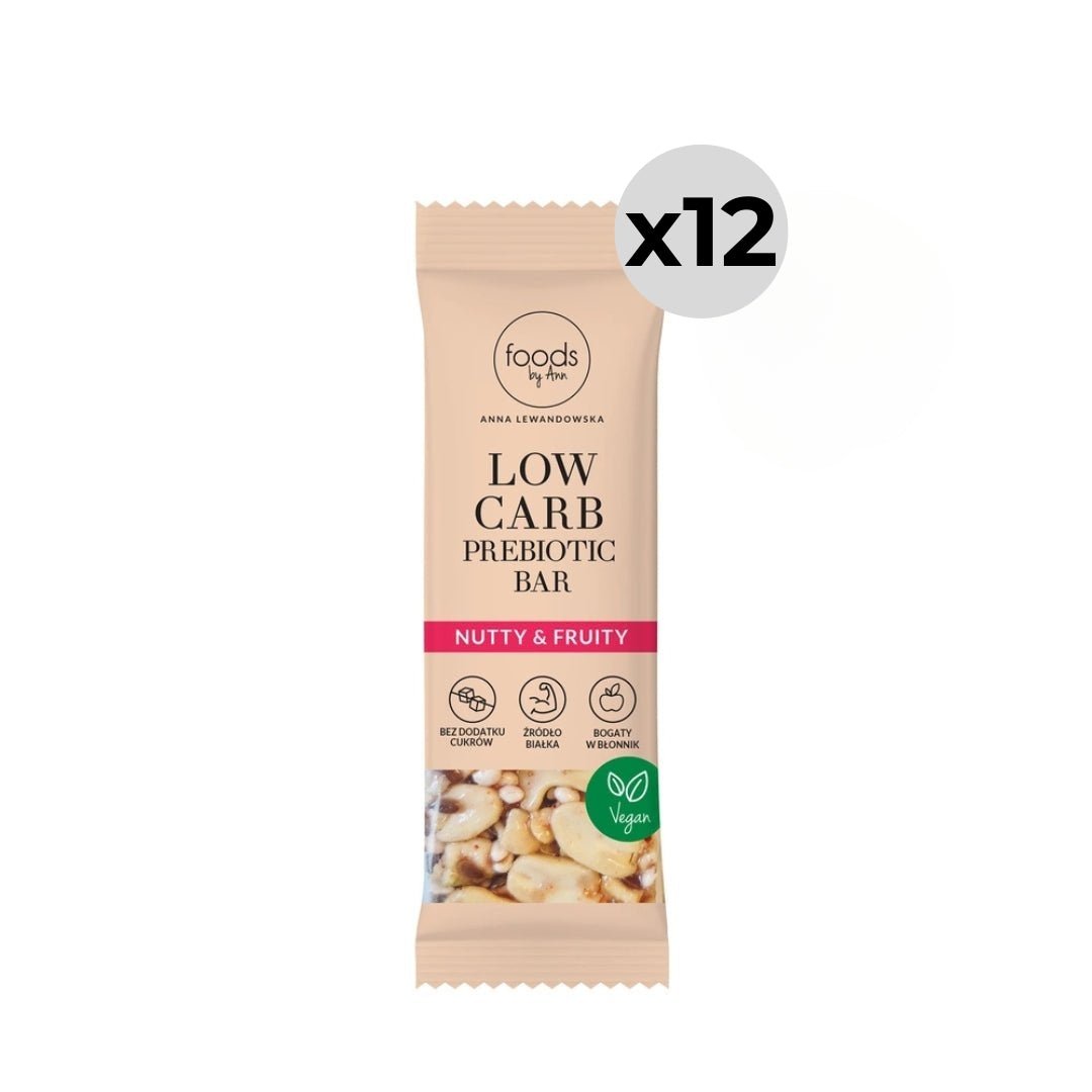 12x Low Carb Prebiotic Bar -  Nutty & Fruity 35g