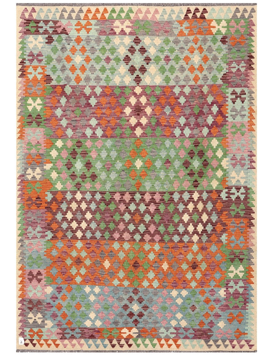 Maimana Afghanistan Kilim Rug - 287 x198 cm