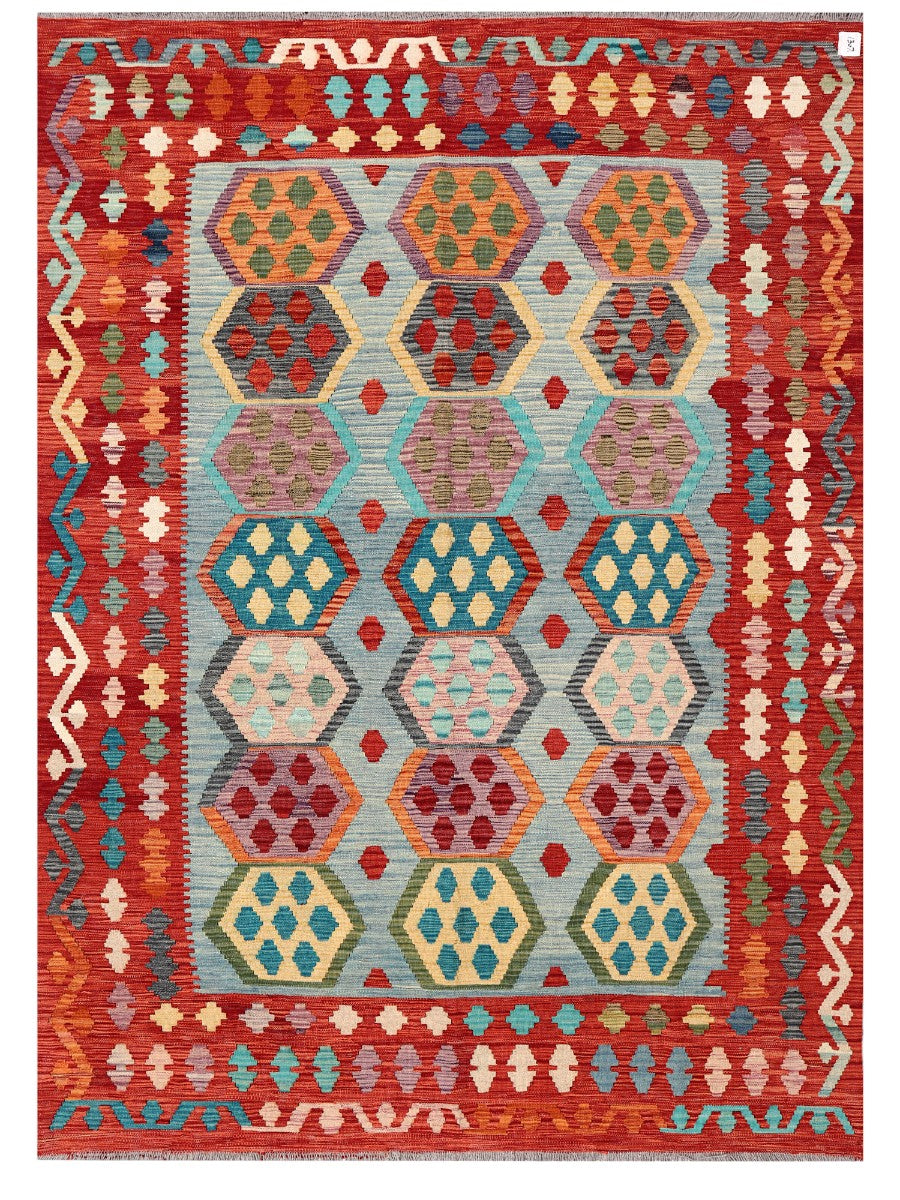 Maimana Afghanistan Kilim Rug - 245 x176 cm