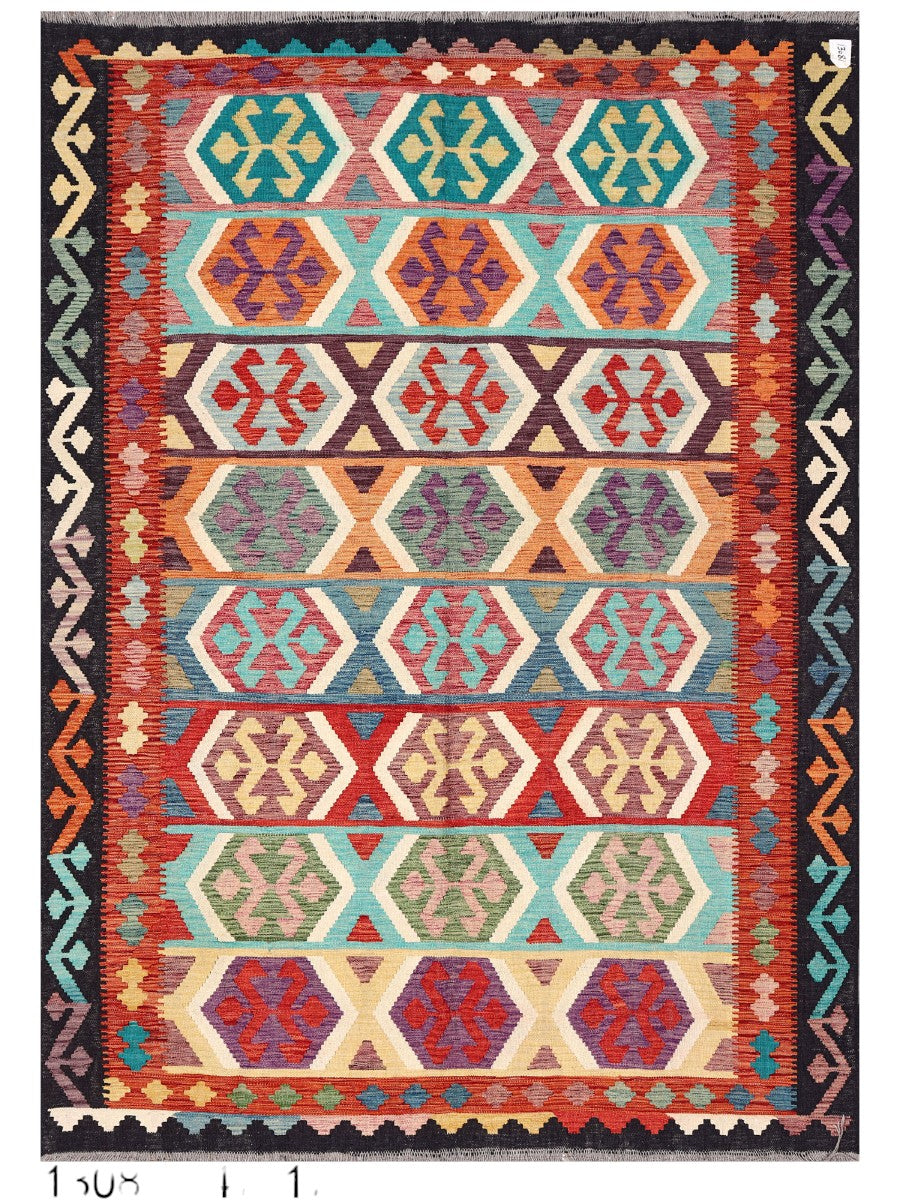 Maimana Afghanistan Kilim Rug - 247 x176 cm