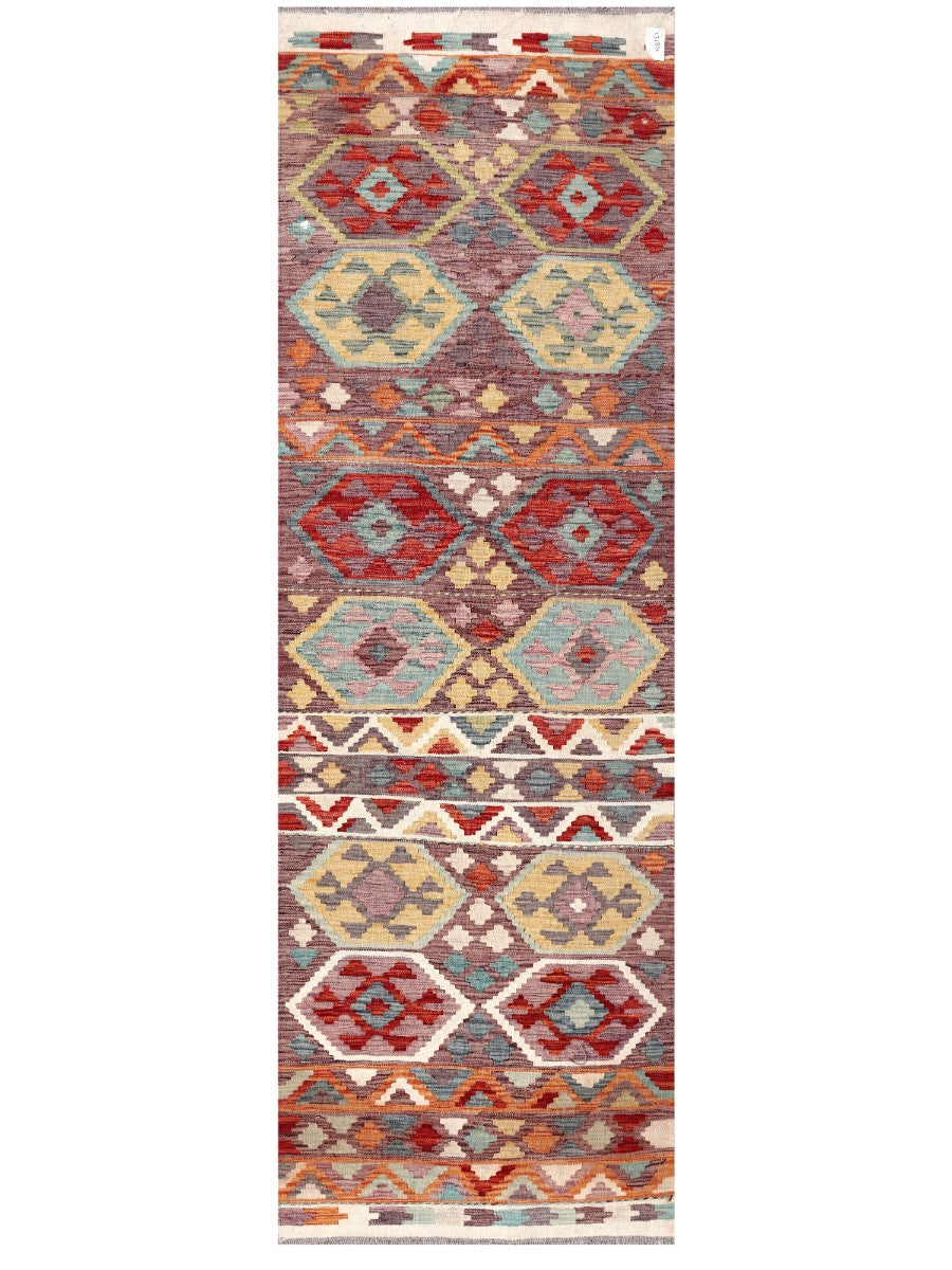 Maimana Afghanistan Kilim Rug - 240 x 77 cm