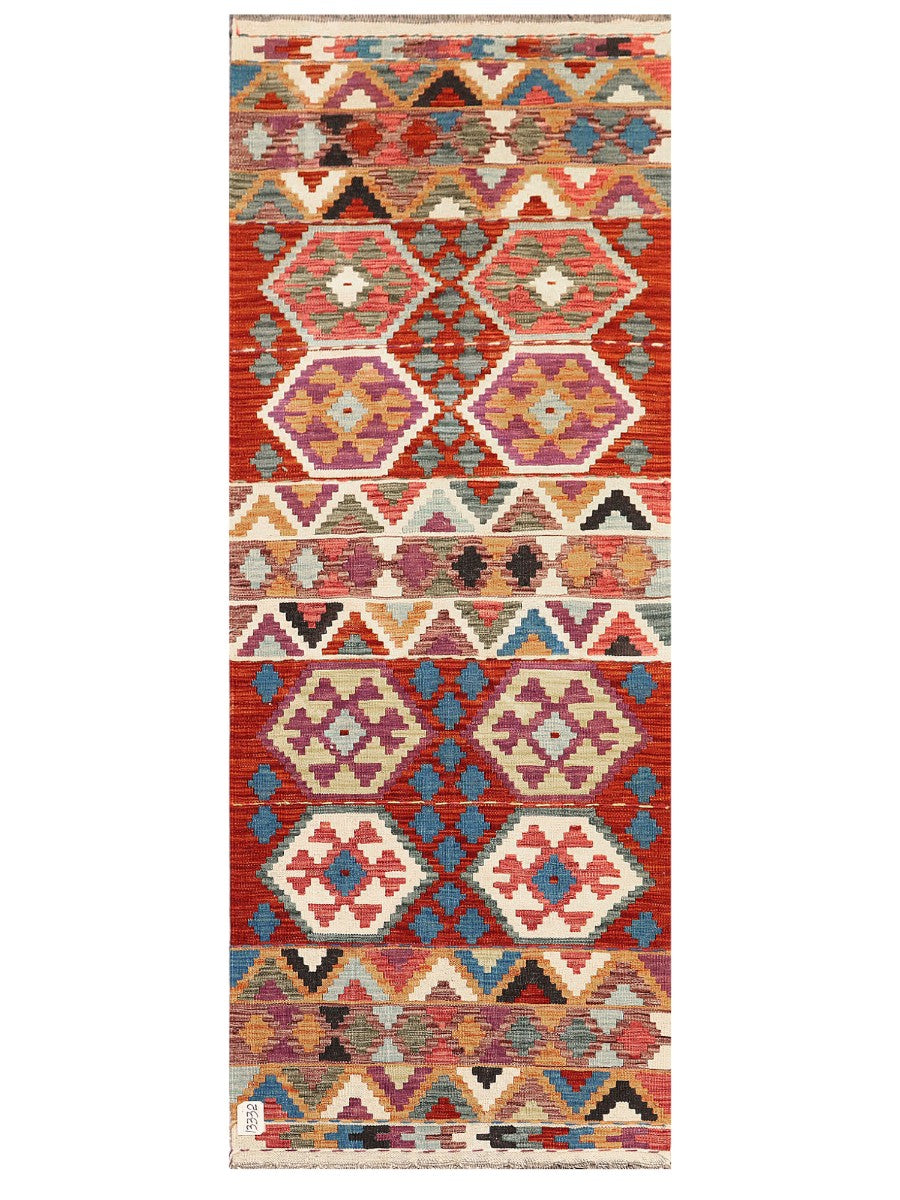 Maimana Afghanistan Kilim Rug - 204 x80 cm