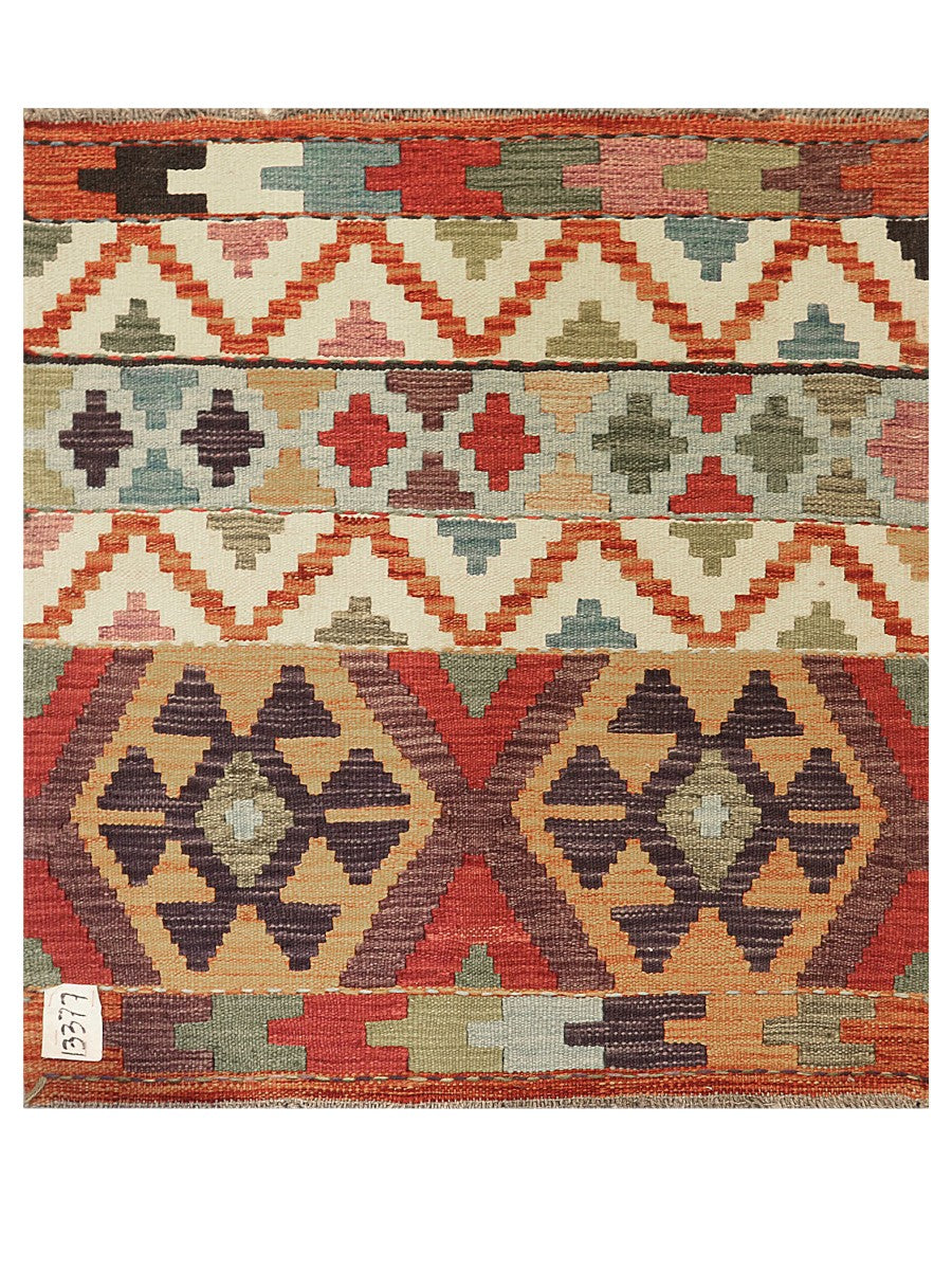 Maimana Afghanistan Kilim Rug - 82 x 77 cm