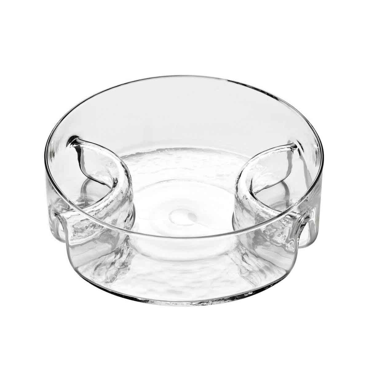 3 Section Curved Sided Glass Serving Dish