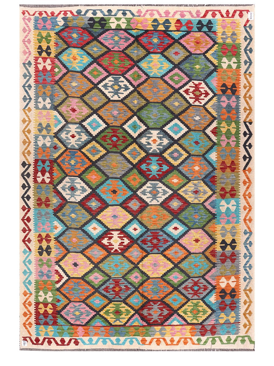Maimana Afghanistan Kilim Rug - 291 x202 cm