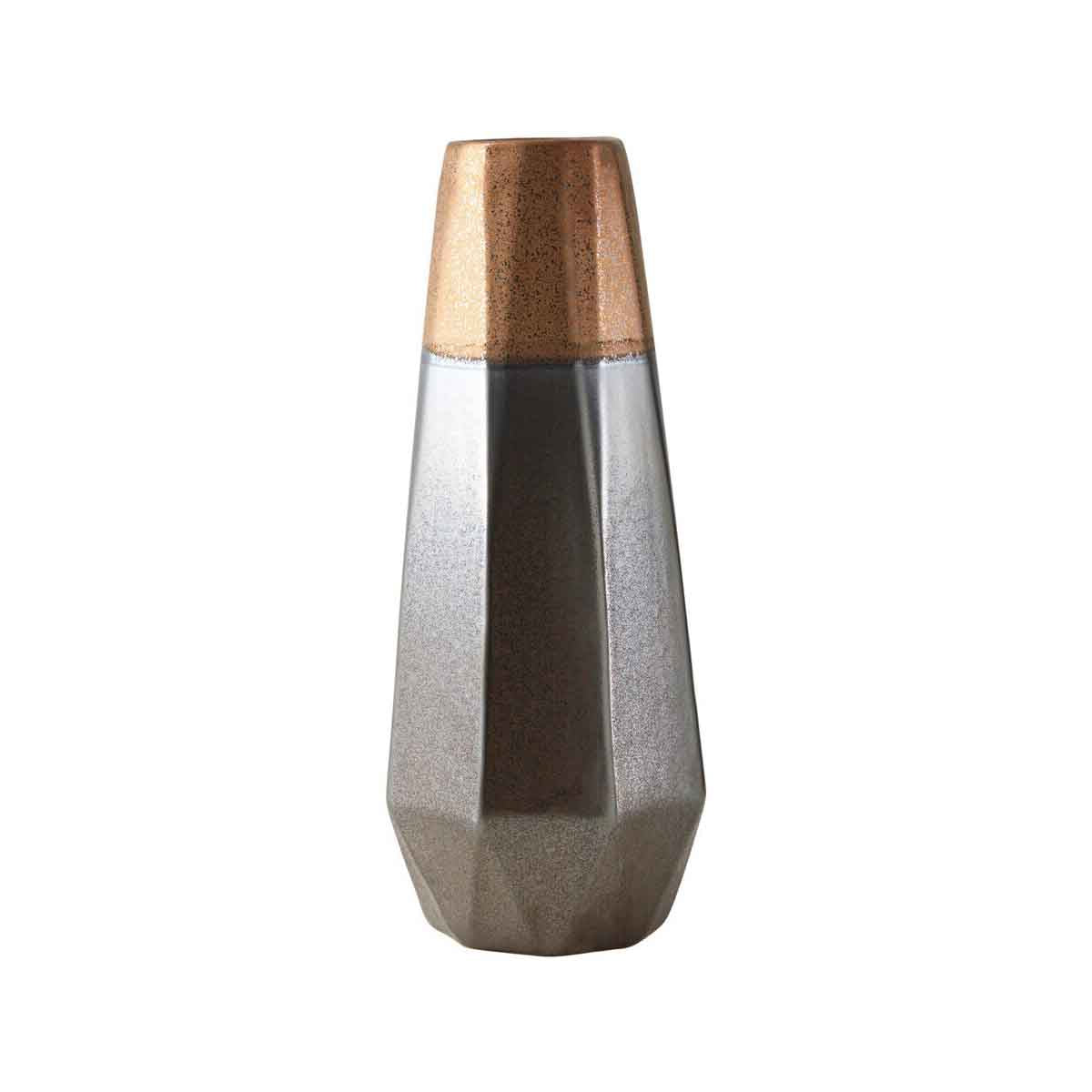 Jet Large Metallic Vase