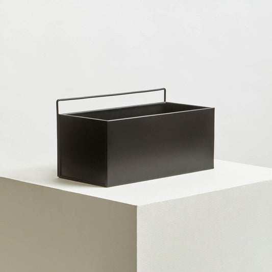 Asher Small Black Wall Plant Box