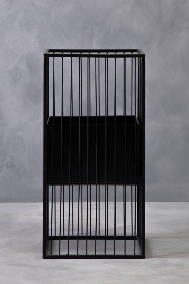 Alden Black Floor Standing Planter