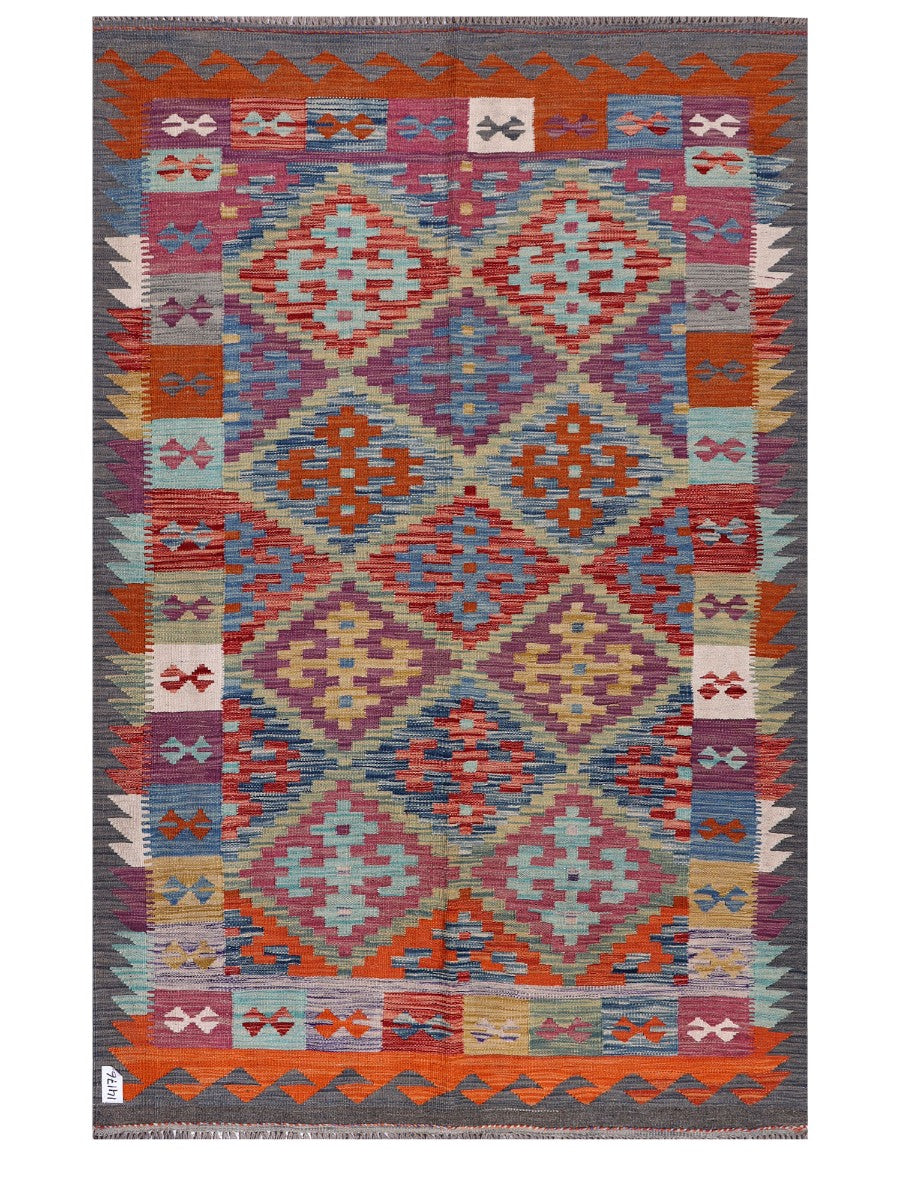 Maimana Afghanistan Kilim Rug - 209 x137 cm
