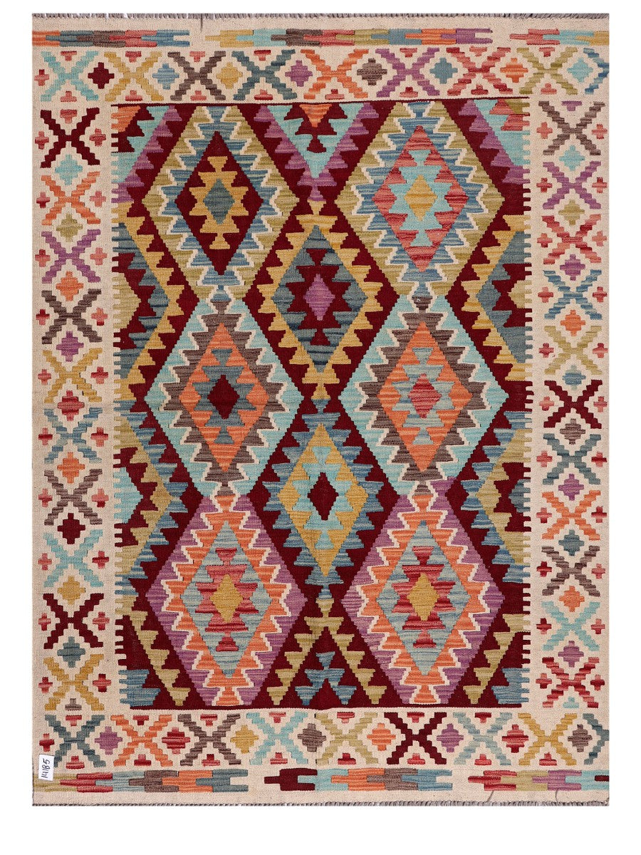 Maimana Afghanistan Kilim Rug - 205 x153 cm