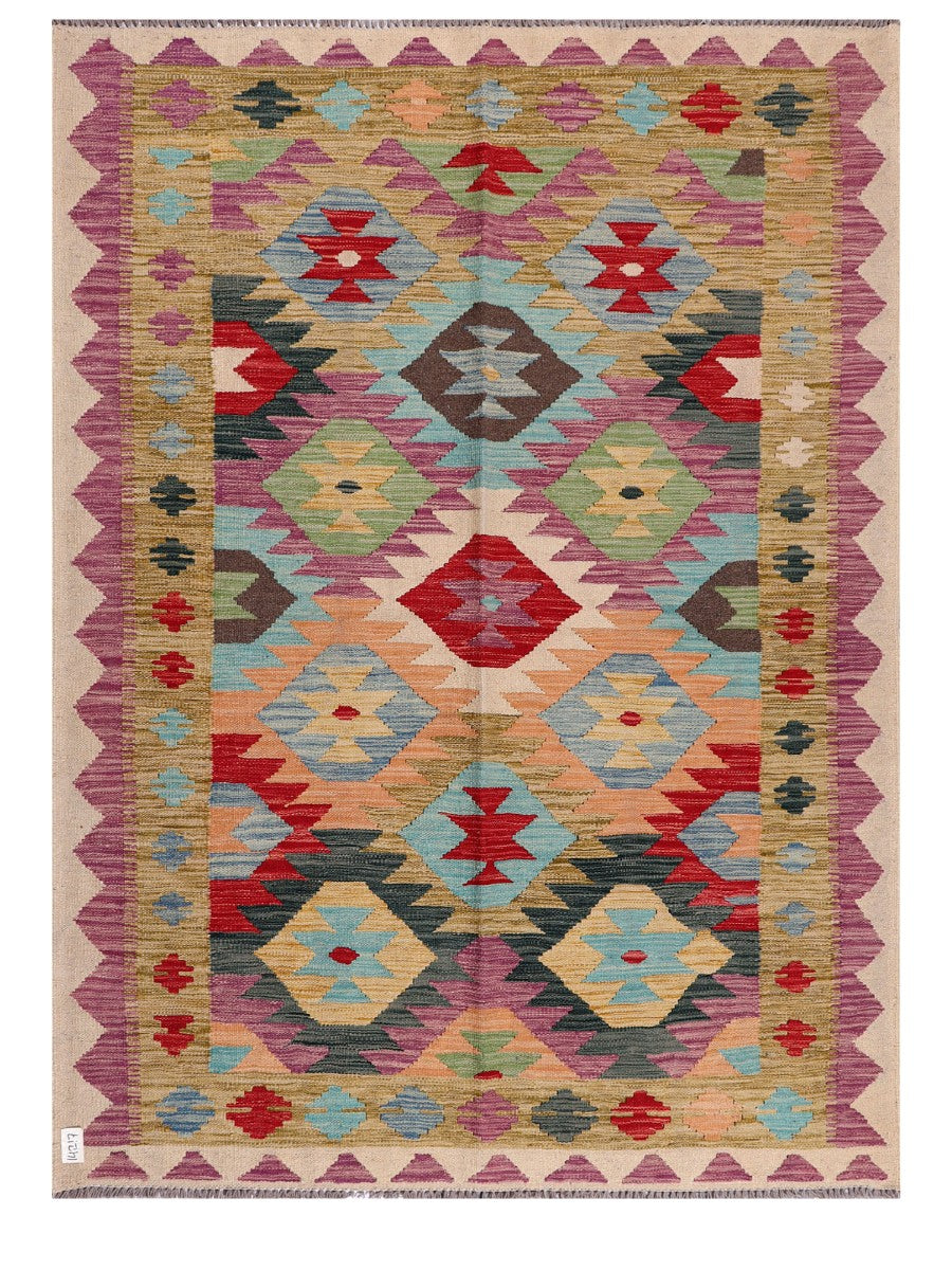 Maimana Afghanistan Kilim Rug - 206 x152 cm