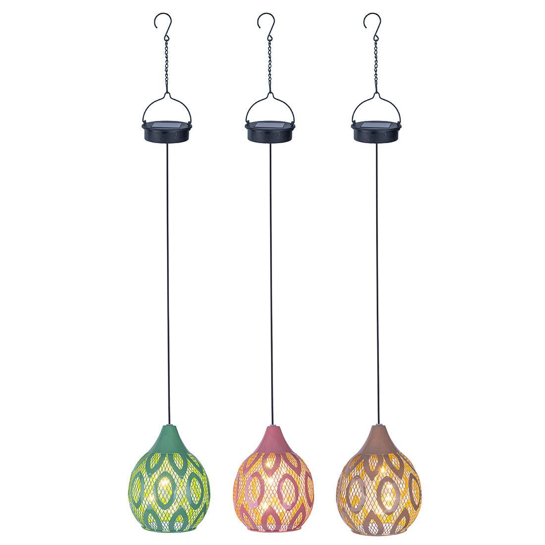 Mesh Solar Garden Lantern 5 Warm White LED - 18cm by Bright Garden