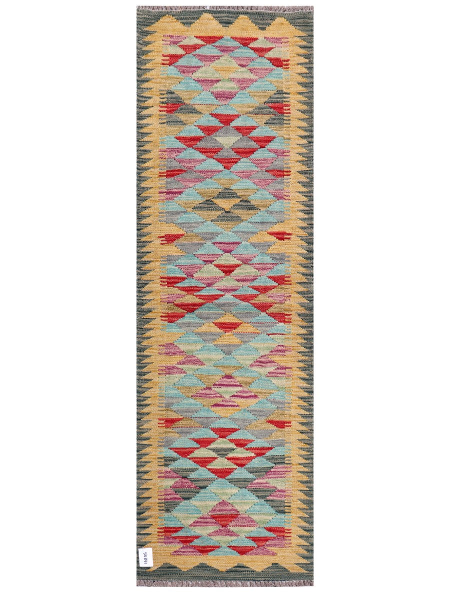 Maimana Afghanistan Kilim Rug - 205 x64 cm