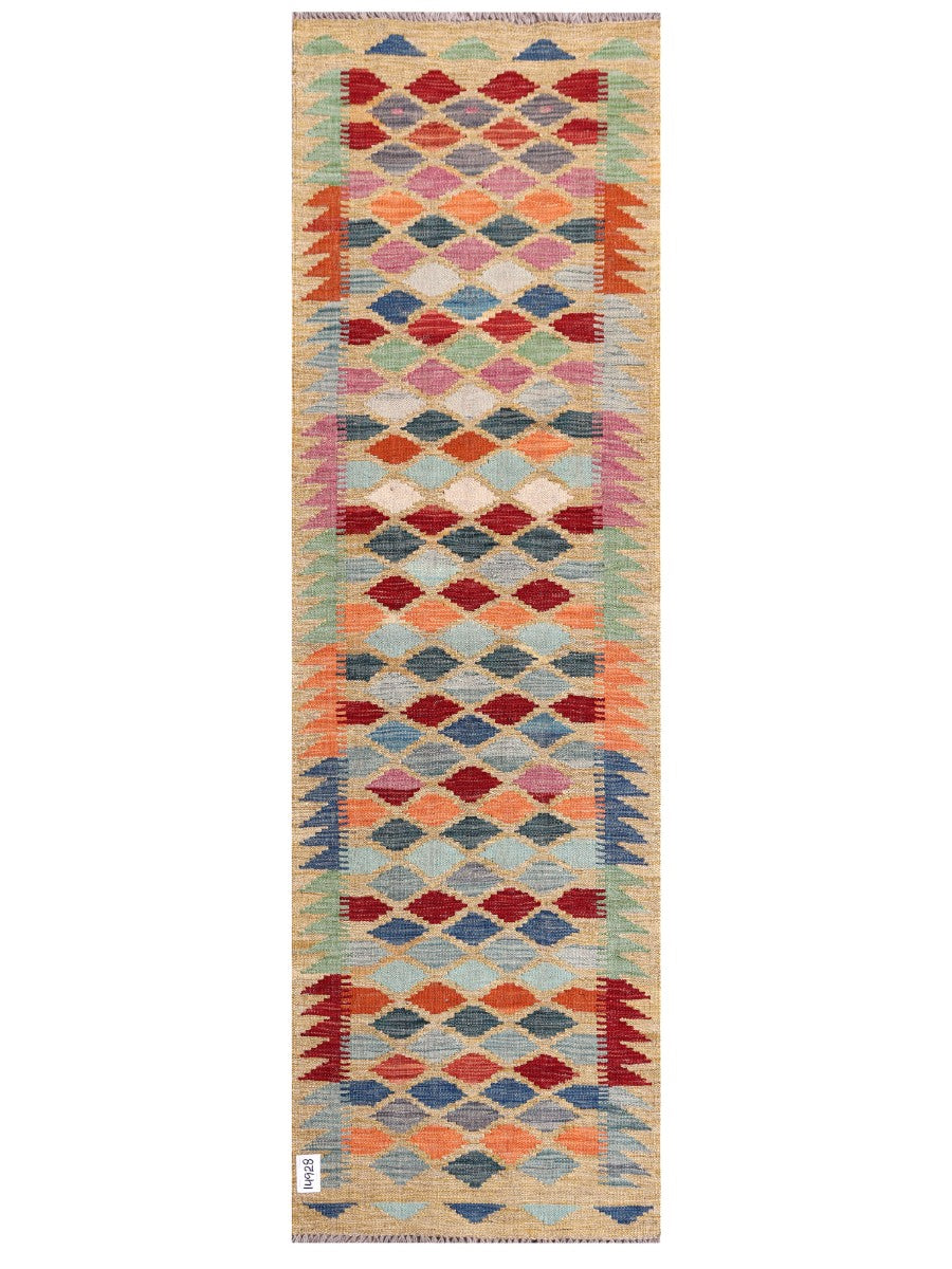 Maimana Afghanistan Kilim Rug - 205 x63 cm