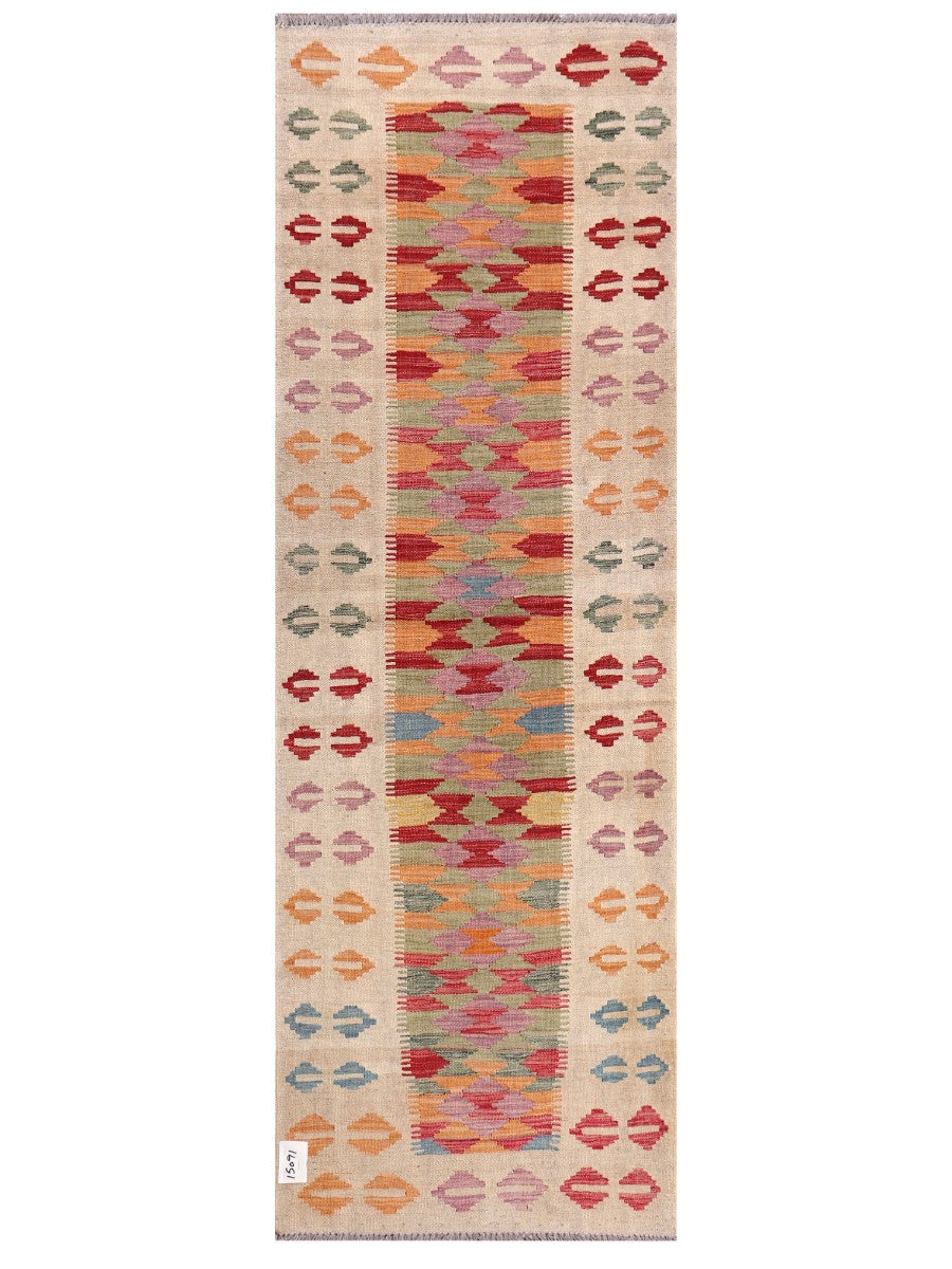 Maimana Afghanistan Kilim Rug - 217 x73 cm