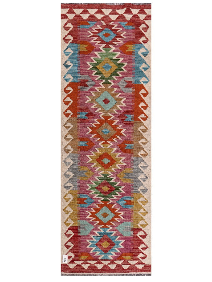 Maimana Afghanistan Kilim Rug - 206 x70 cm