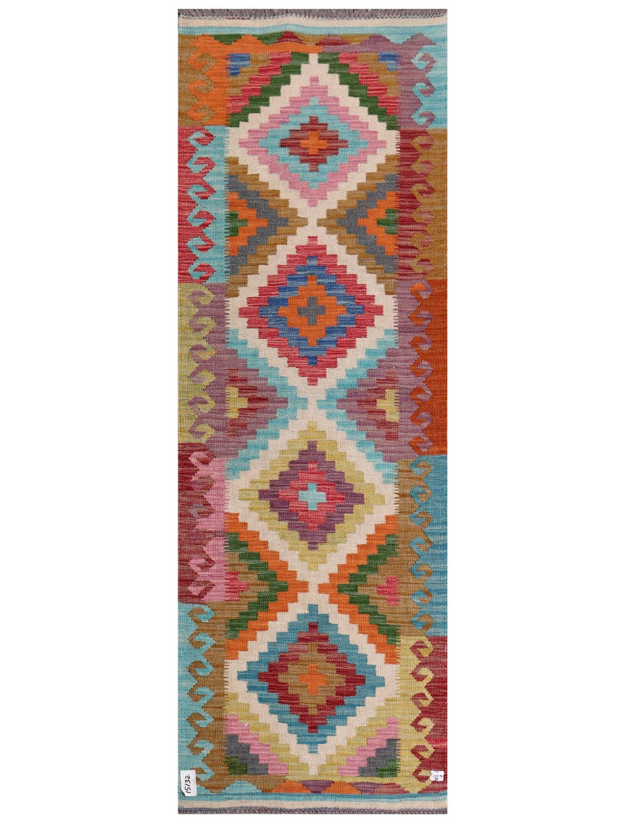 Maimana Afghanistan Kilim Rug - 204 x70 cm