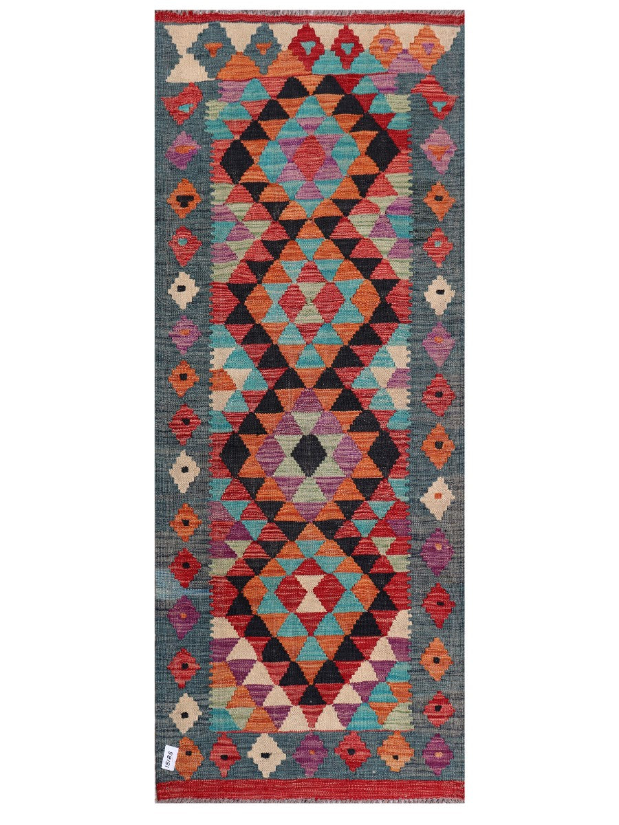 Maimana Afghanistan Kilim Rug - 210 x84 cm