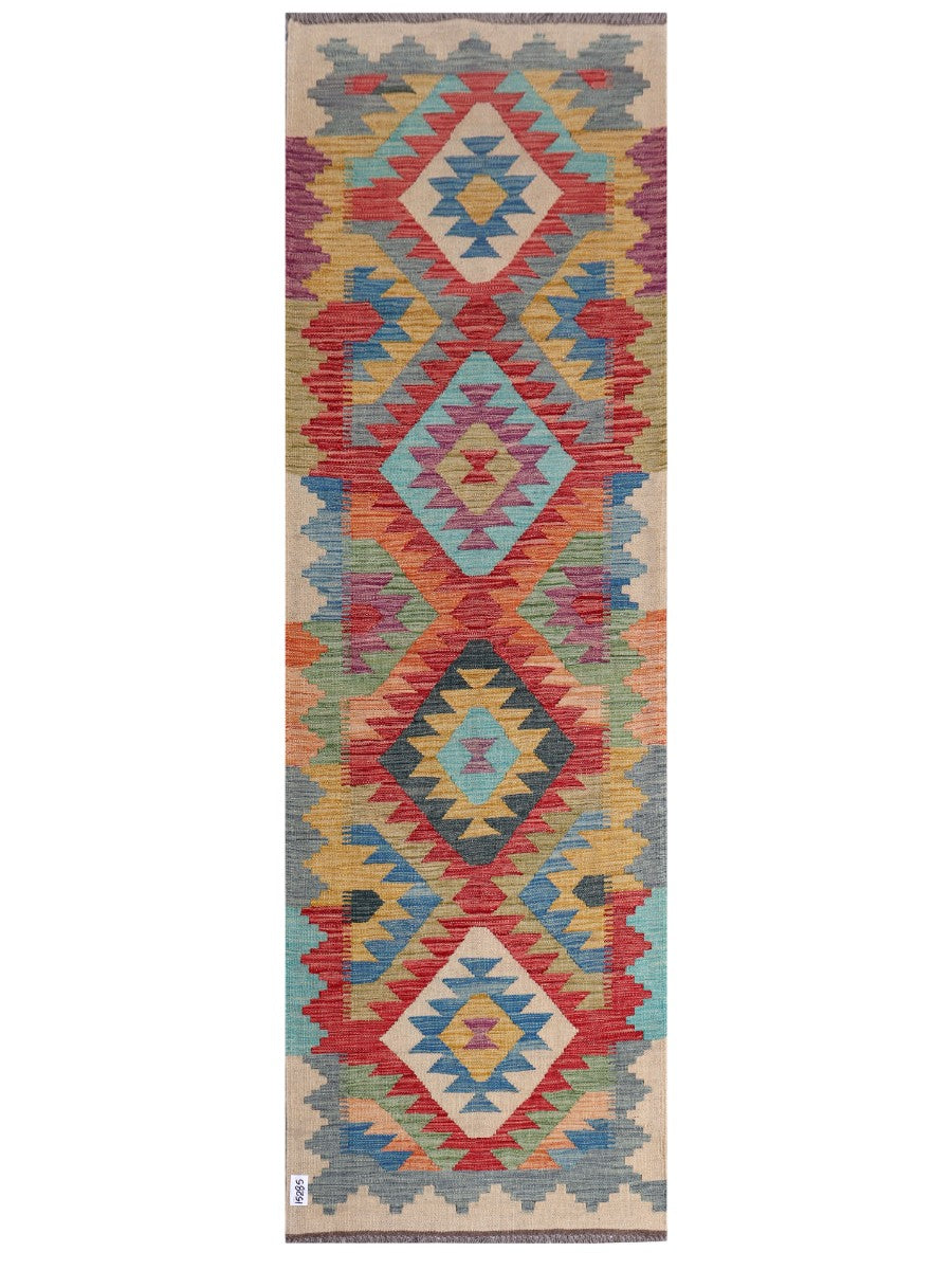 Maimana Afghanistan Kilim Runner - 246 x 78 cm