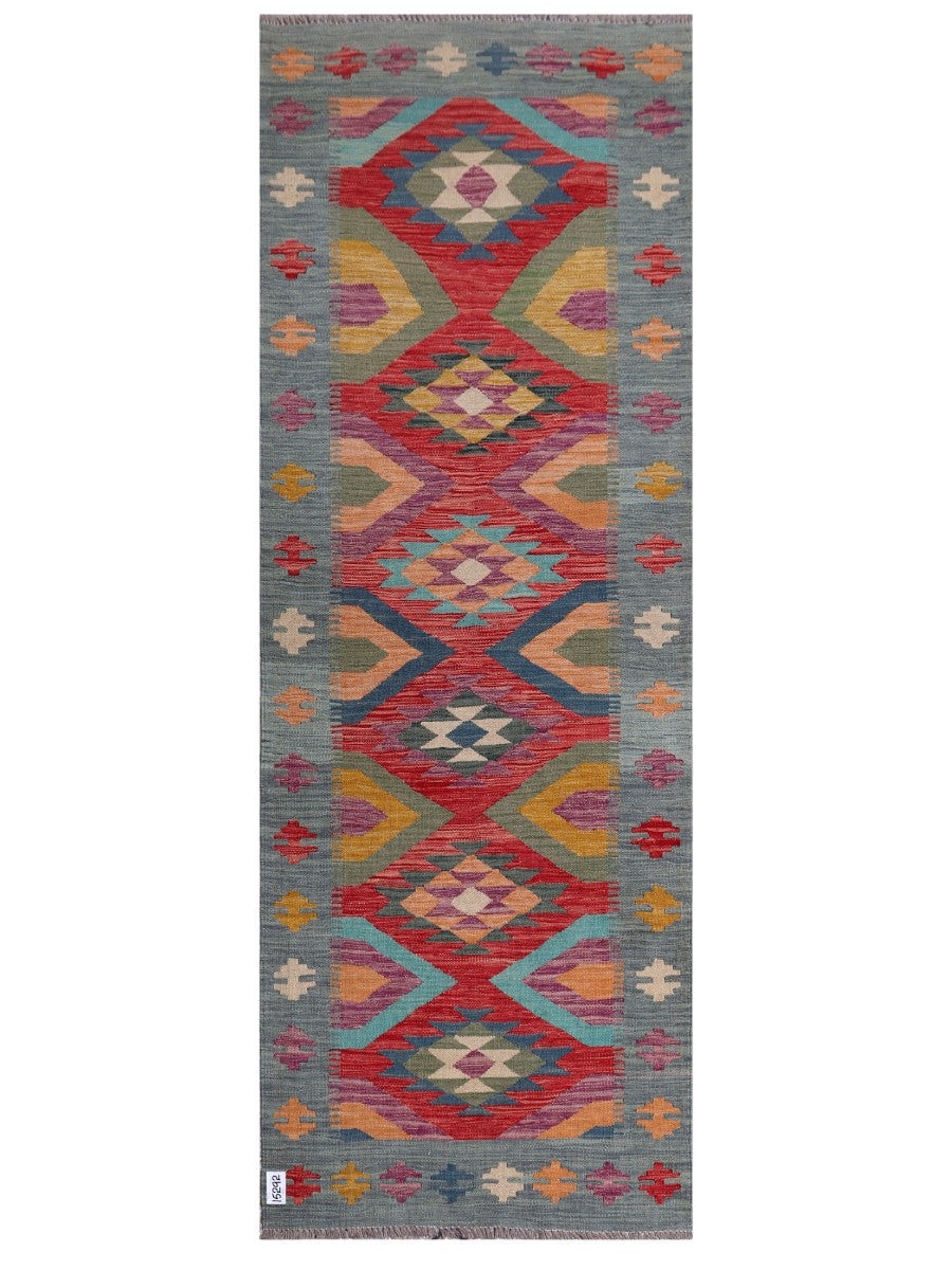 Maimana Afghanistan Kilim Rug - 241 x 87 cm