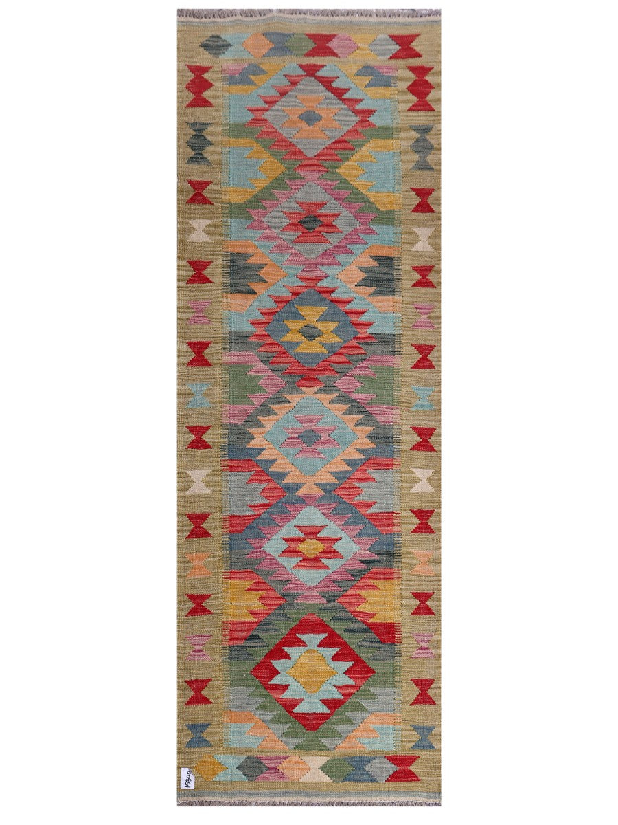 Maimana Afghanistan Kilim Rug - 242 x 82 cm