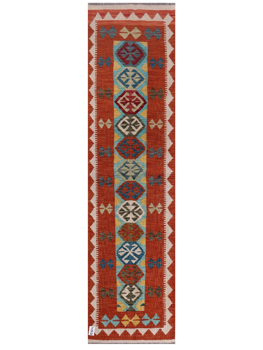 Maimana Afghanistan Kilim Rug - 245 x 64 cm