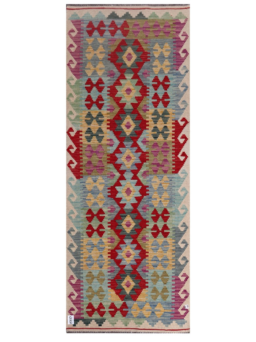 Maimana Afghanistan Kilim Rug - 239 x92 cm