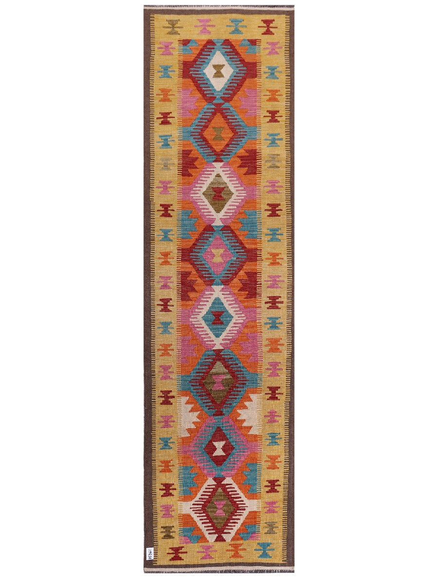 Maimana Afghanistan Kilim Runner - 303 x 82 cm