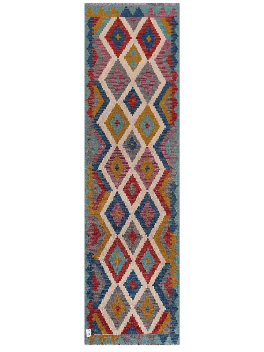 Maimana Afghanistan Kilim Runner - 297 x 84 cm