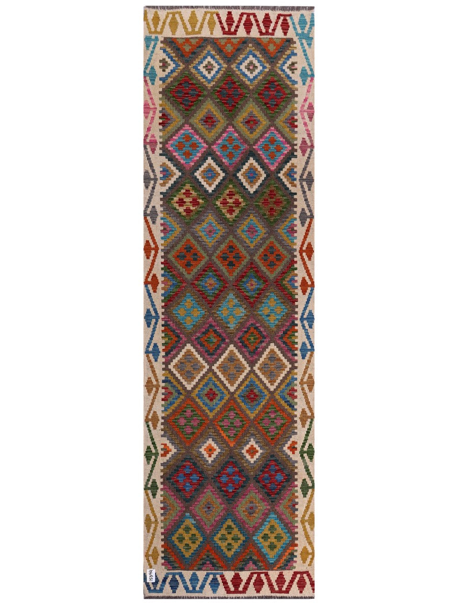 Maimana Afghanistan Kilim Runner - 296 x 87 cm