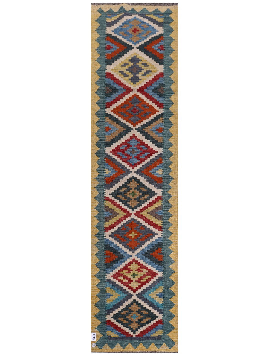 Maimana Afghanistan Kilim Runner - 308 x 78 cm