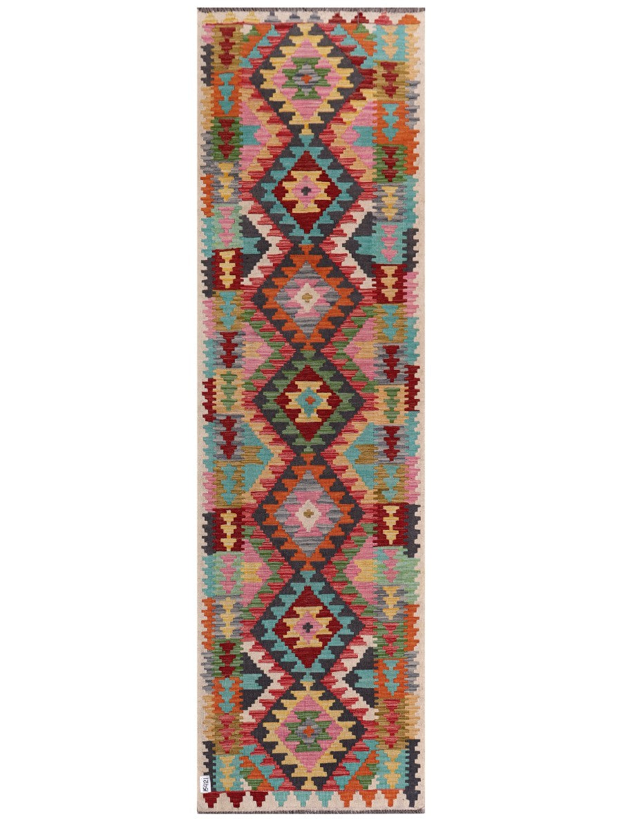 Maimana Afghanistan Kilim Runner - 298 x 86 cm