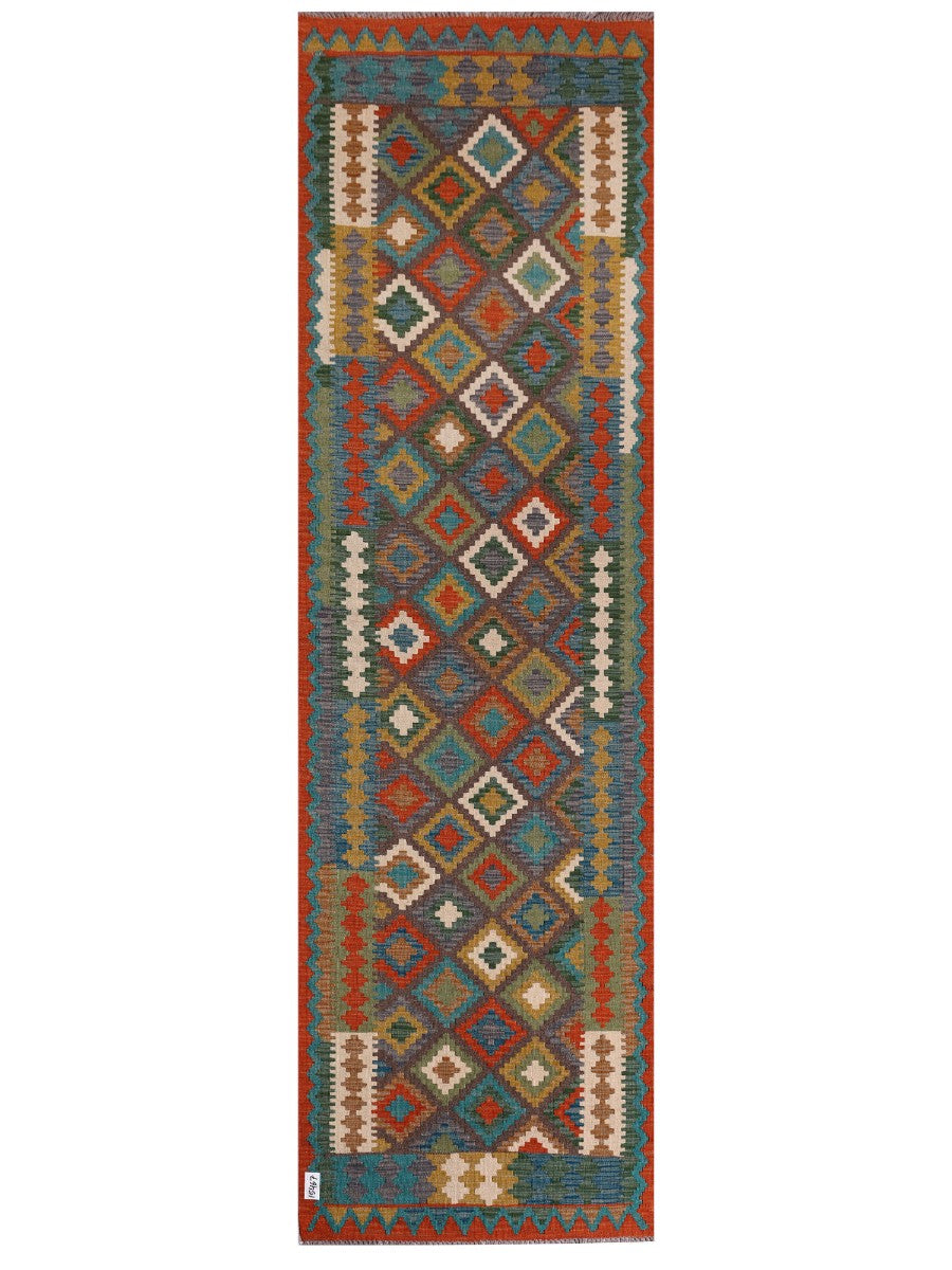 Maimana Afghanistan Kilim Runner - 296 x 87 cm