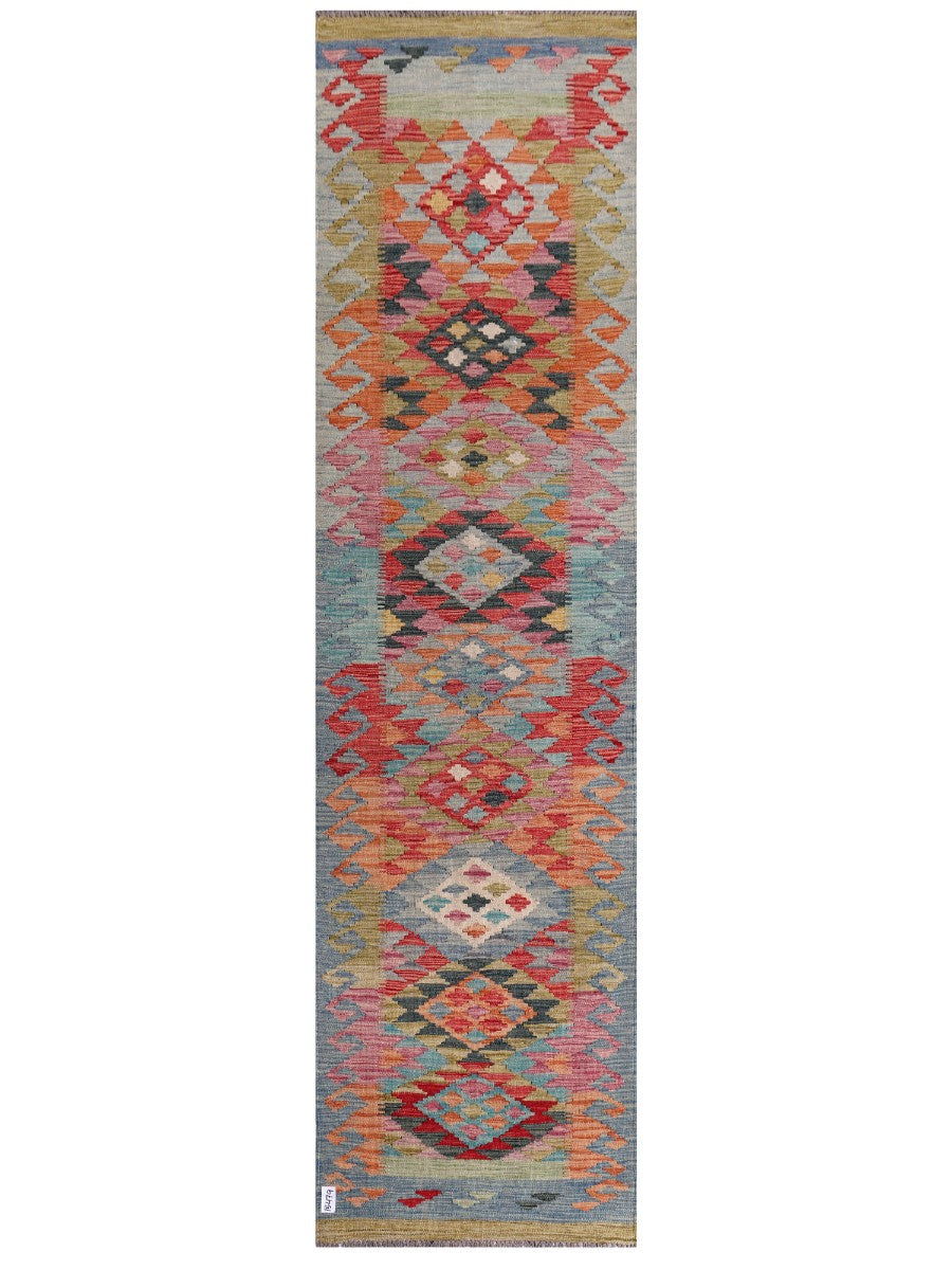Maimana Afghanistan Kilim Runner - 299 x 79 cm