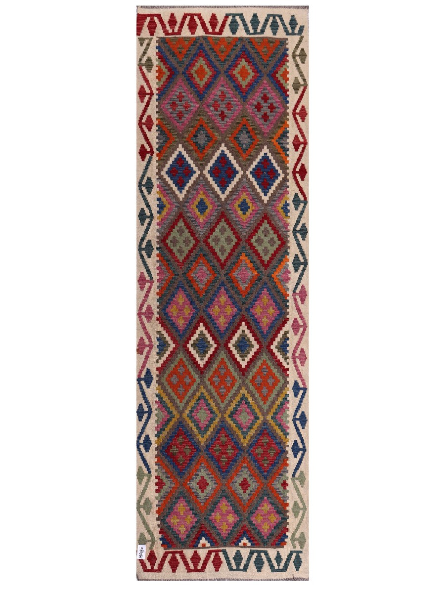 Maimana Afghanistan Kilim Runner - 285 x 87 cm