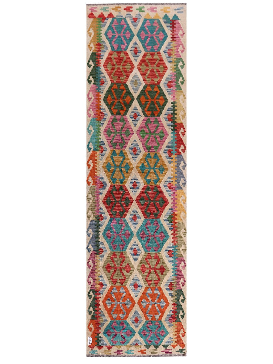 Maimana Afghanistan Kilim Runner - 301 x 87 cm