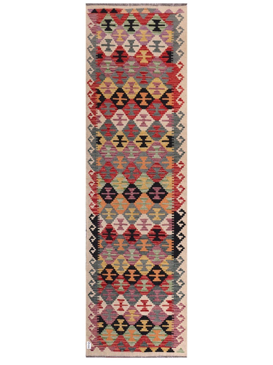 Maimana Afghanistan Kilim Runner - 294 x 86 cm