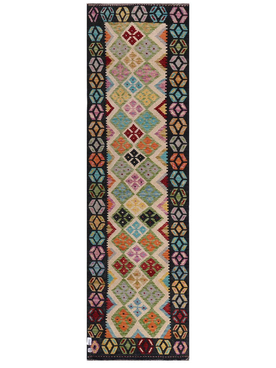 Maimana Afghanistan Kilim Runner - 298 x 87 cm