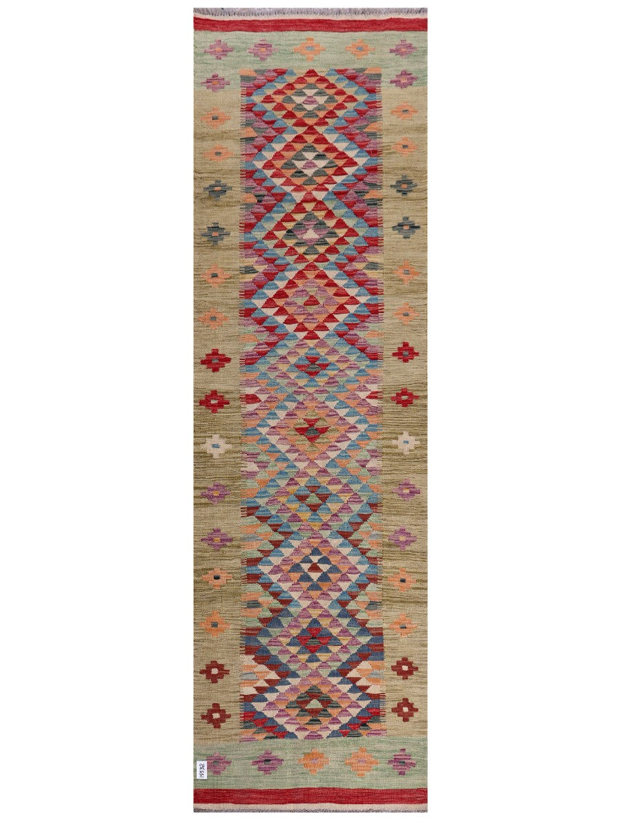 Maimana Afghanistan Kilim Runner - 300 x 89 cm