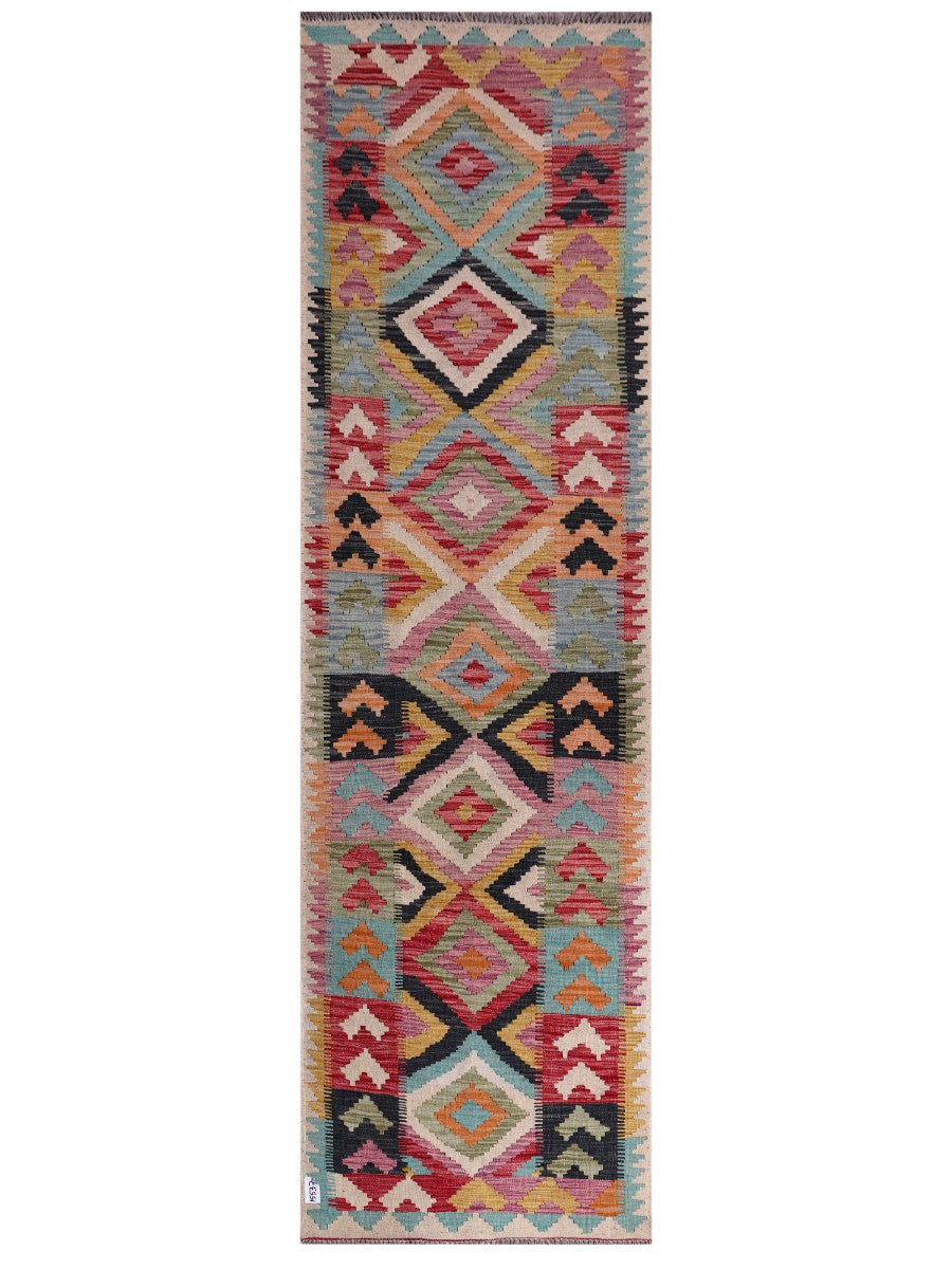 Maimana Afghanistan Kilim Runner - 289 x 84 cm