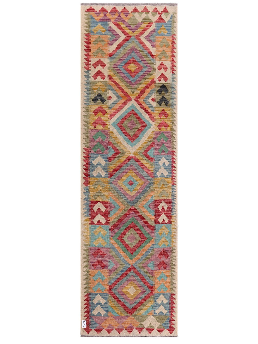 Maimana Afghanistan Kilim Runner - 291 x 86 cm