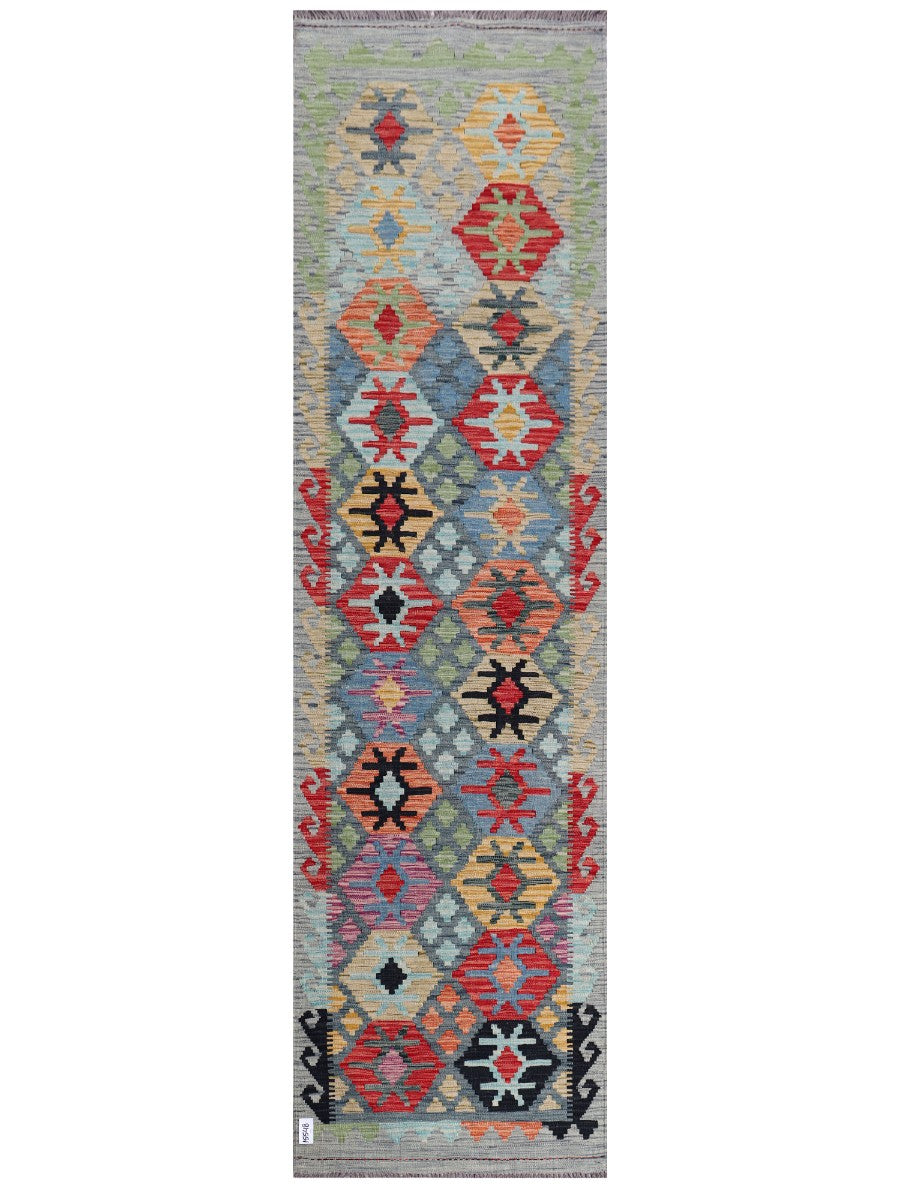 Maimana Afghanistan Kilim Runner - 296 x 81 cm